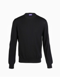 Patrick Hellmann Collection Black Pullover Round Neck 100% Wool thumbnail